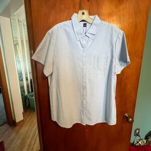 NWT GLORIA Vanderbilt blue button down shirt 16